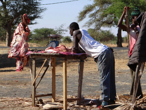 Senegal - sklep mięsny. #Senegal