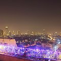 Widok nocny z 23 piętra hotelu Grand China w Bangkoku #azja #dżungla #podróże #tajlandia #noc #miasto #bangkok #GrandChina