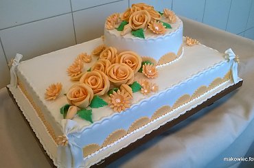 10-13 kg torcik Biało herbaciany #TortWeselny #TortyWeselne #wesele