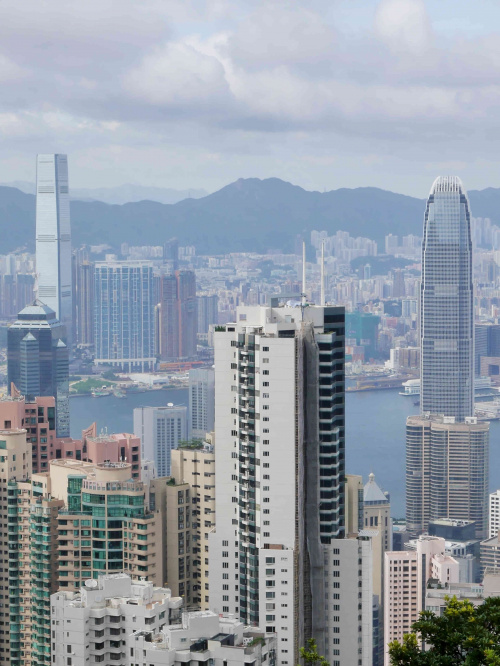 Hongkong - widok ze wzgórza Victorie Peak