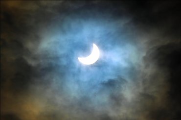 Zaćmienie słońca obserwowałam nad morzem. #ZaćmienieSłońca