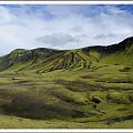 Land painted in green.