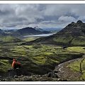 View toward Alfavatn lake and Tindfjoll glacier.