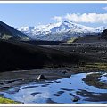 View toward Myrdalsjokull glacier.