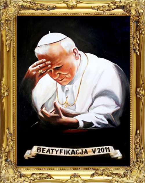 Tytul : Papst Johannes Paul II - Ölgemälde handgemalt Rahmen Sygniert 47x37cm,
69 euro, wys - 0 euro. #Papiez