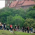 Kraków 27.06.2015...Marsz Azylanta...Marsz przechodzi obok Wawelu...